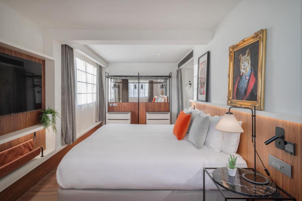 The modern, industrial-chic exterior of Hallmark House hotel in the vibrant Maboneng Precinct.