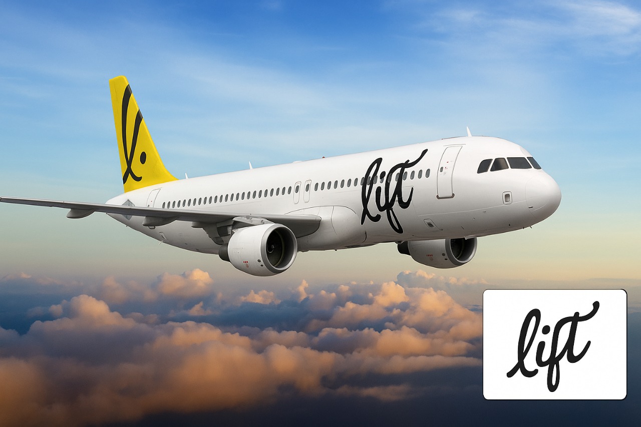 Lift Airline aircraft in the sky